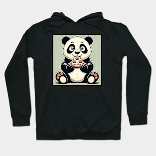 Cute Panda Bear Eating Pizza Hoodie